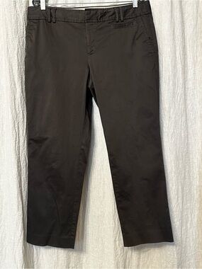 Women’s Cropped Black Grey Stretch Chino Pants